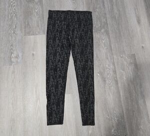 Fabletics Black Floral-Print High-Waist Leggings